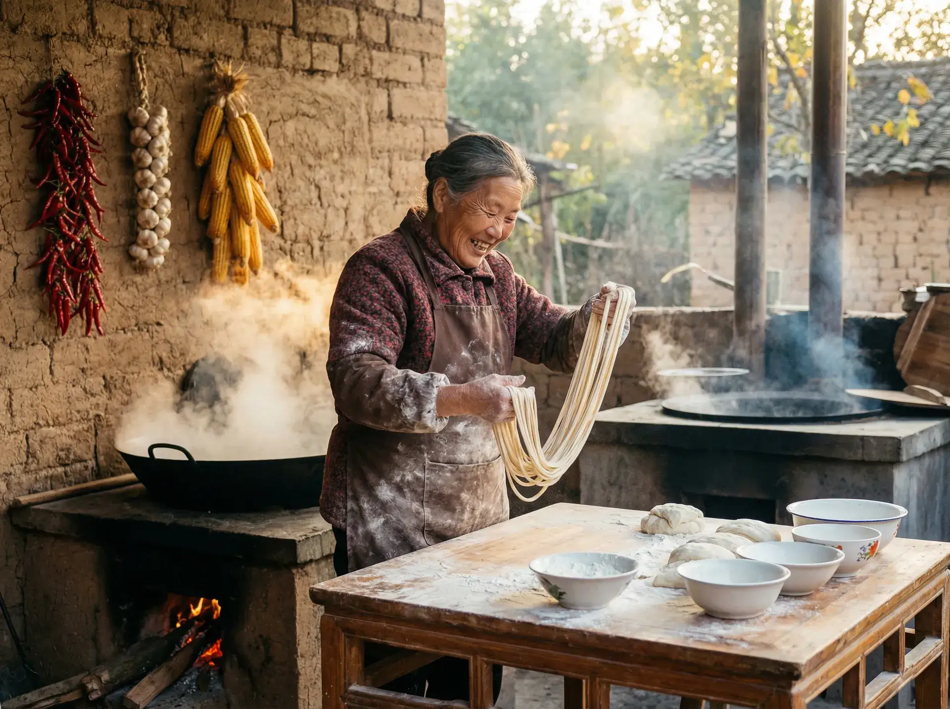 农家大嫂手擀面 - 丑闻笔记 乡村美食